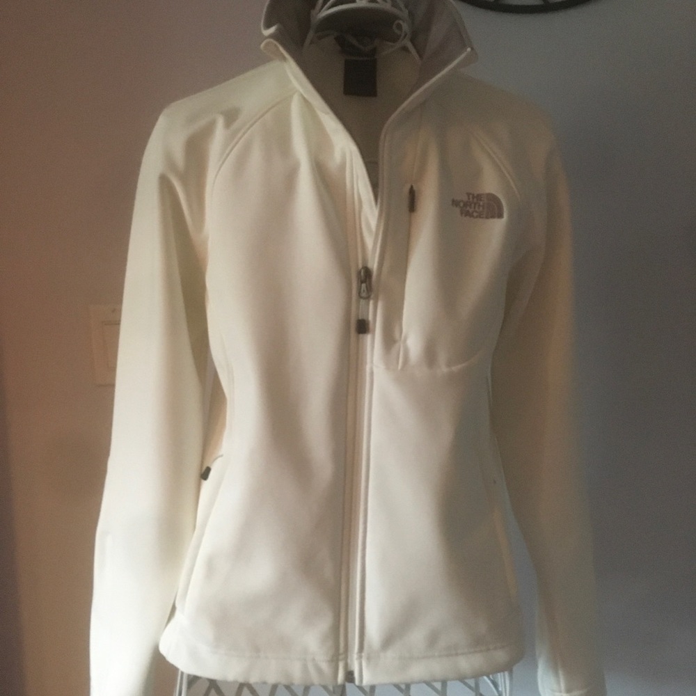 Womens North Face Jacket in White ( Looks like leather)